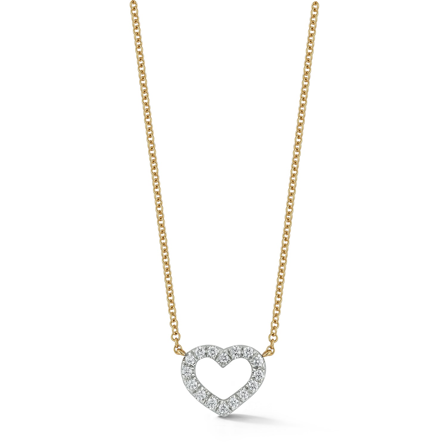 PAVE OPEN HEART NECKLACE