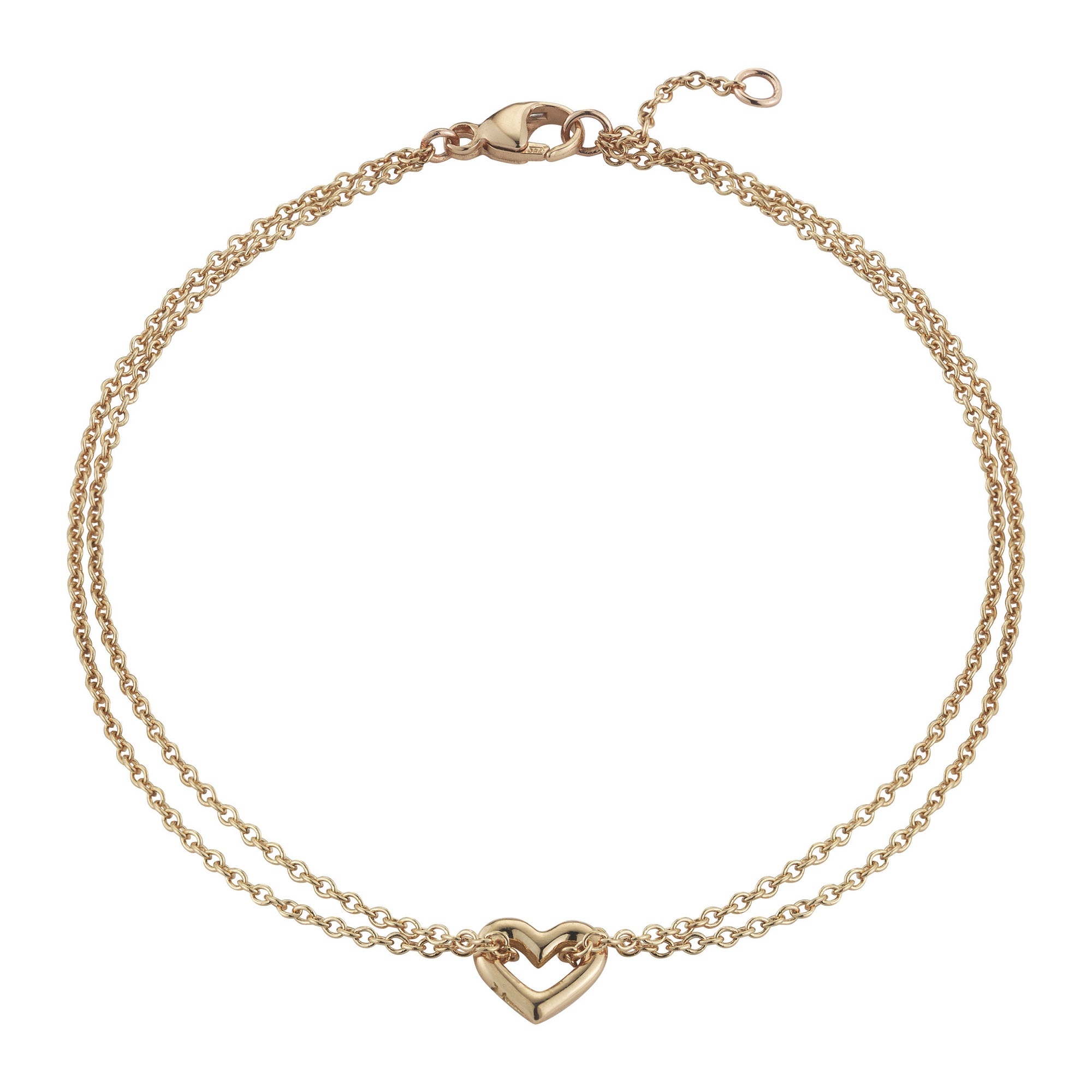 love gift open heart charm bracelet in 18k rose gold by finn by candice pool neistat