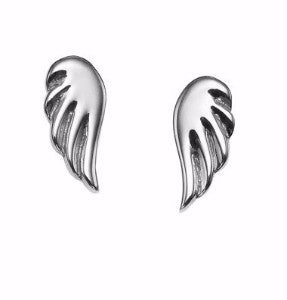 angel wing studs in 18k white gold by finn by candice pool neistat