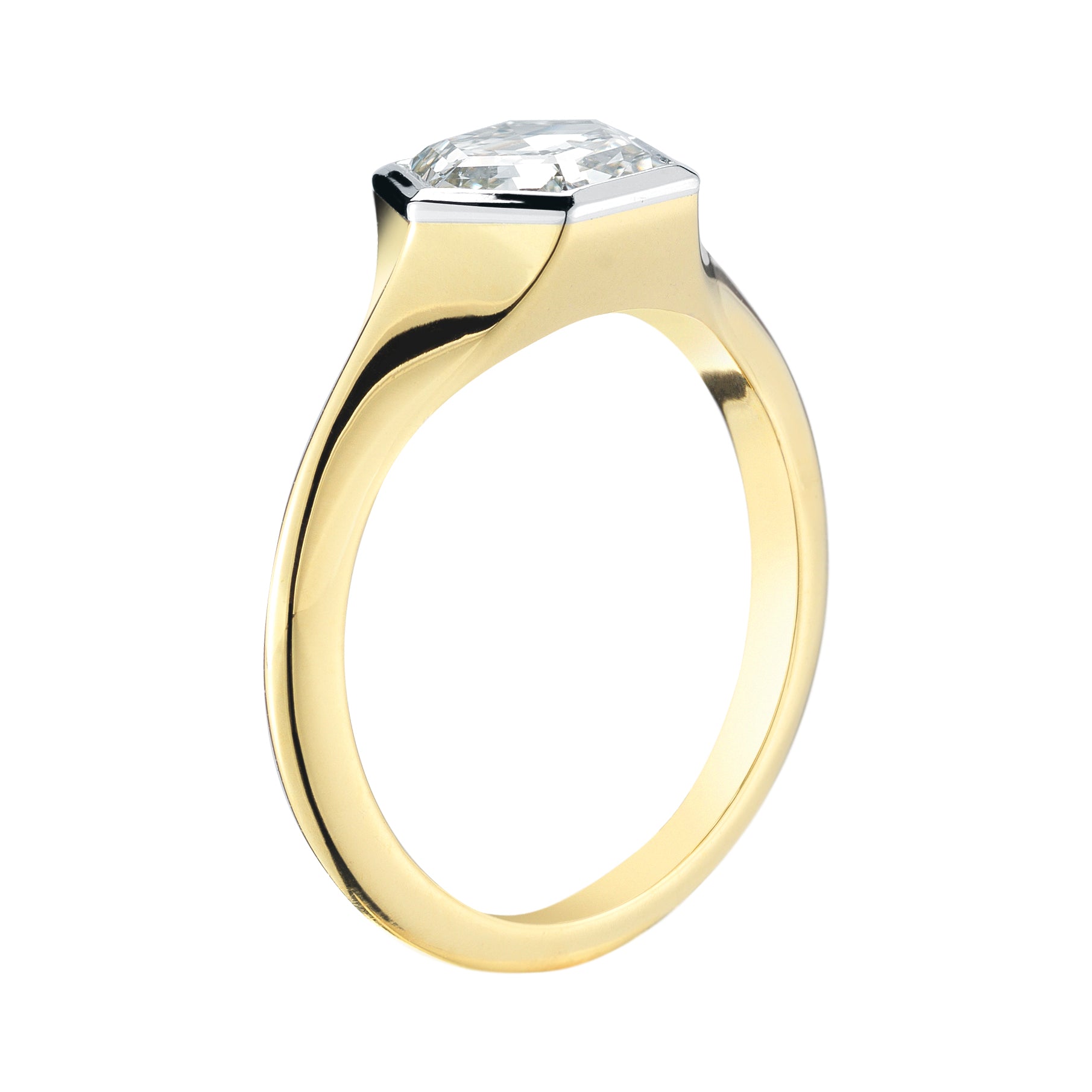 Custom Hexagon Diamond Engagement Ring - Finn by Candice Pool Neistat