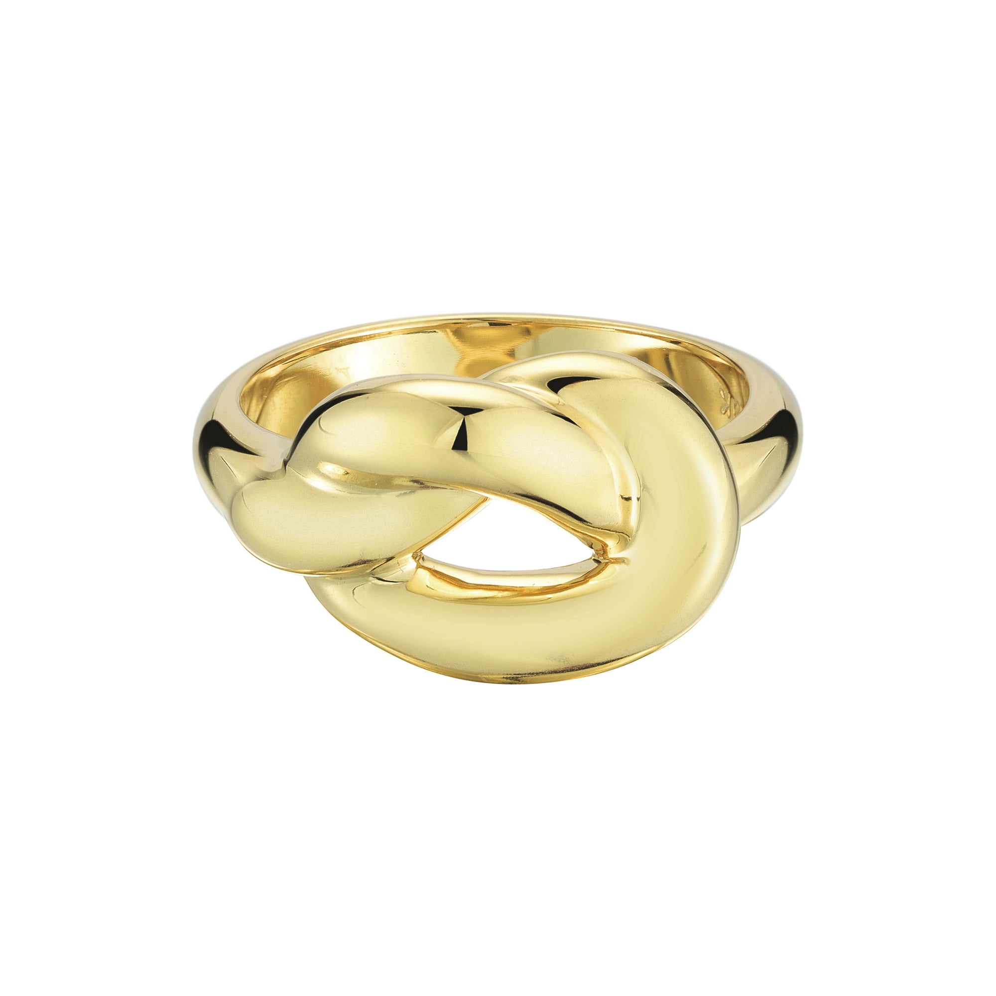 big statement love knot ring in 18k gold by finn by candice pool neistat