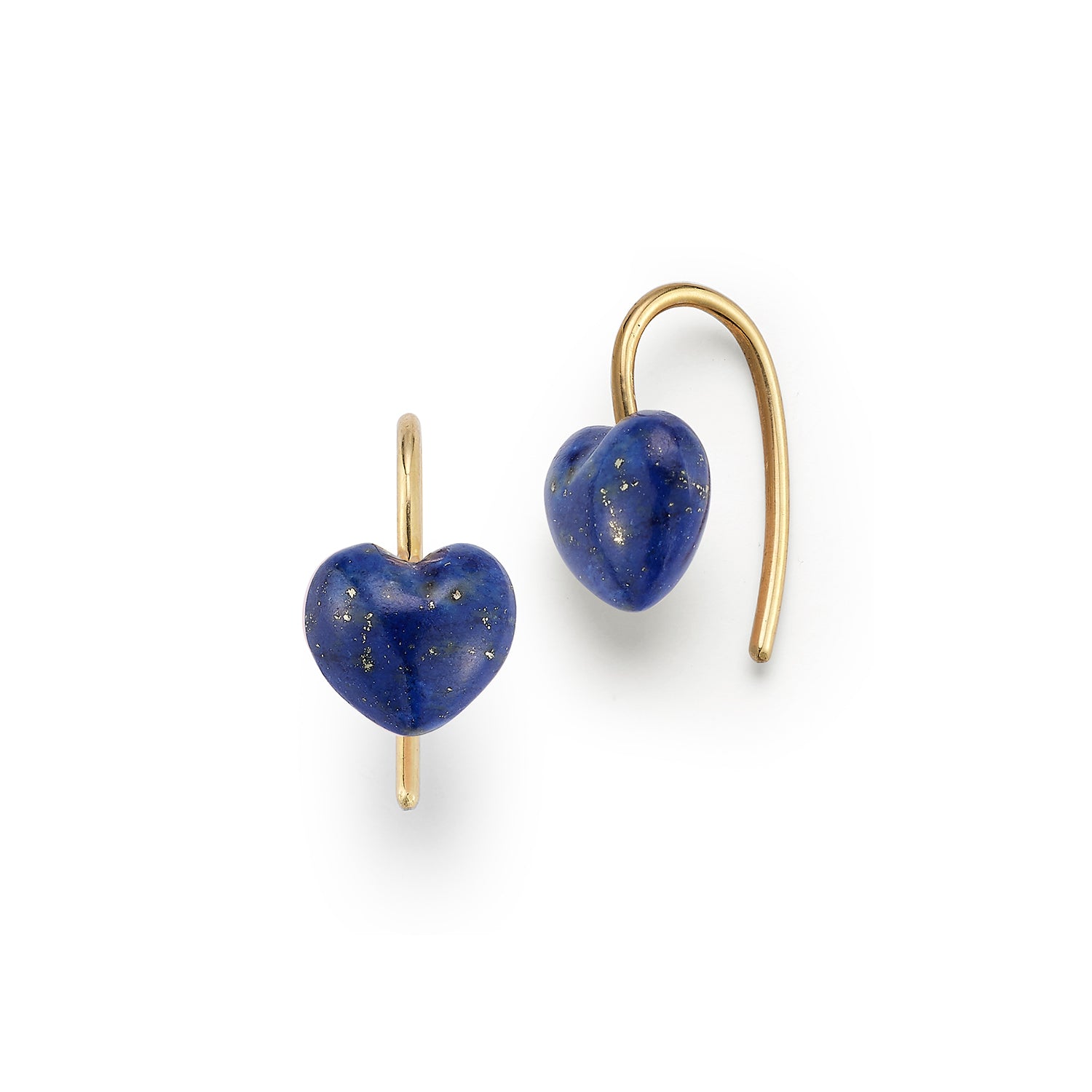 Lapis Heart Earrings