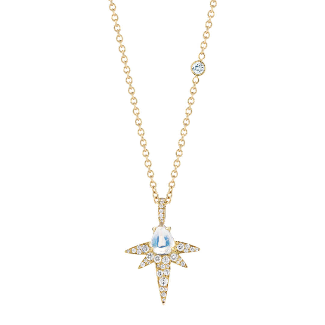 MOONSTONE SPIKE NECKLACE