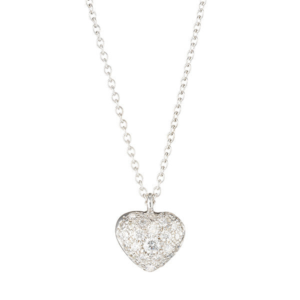 PUFFED DIAMOND HEART NECKLACE – Finn - Main Image