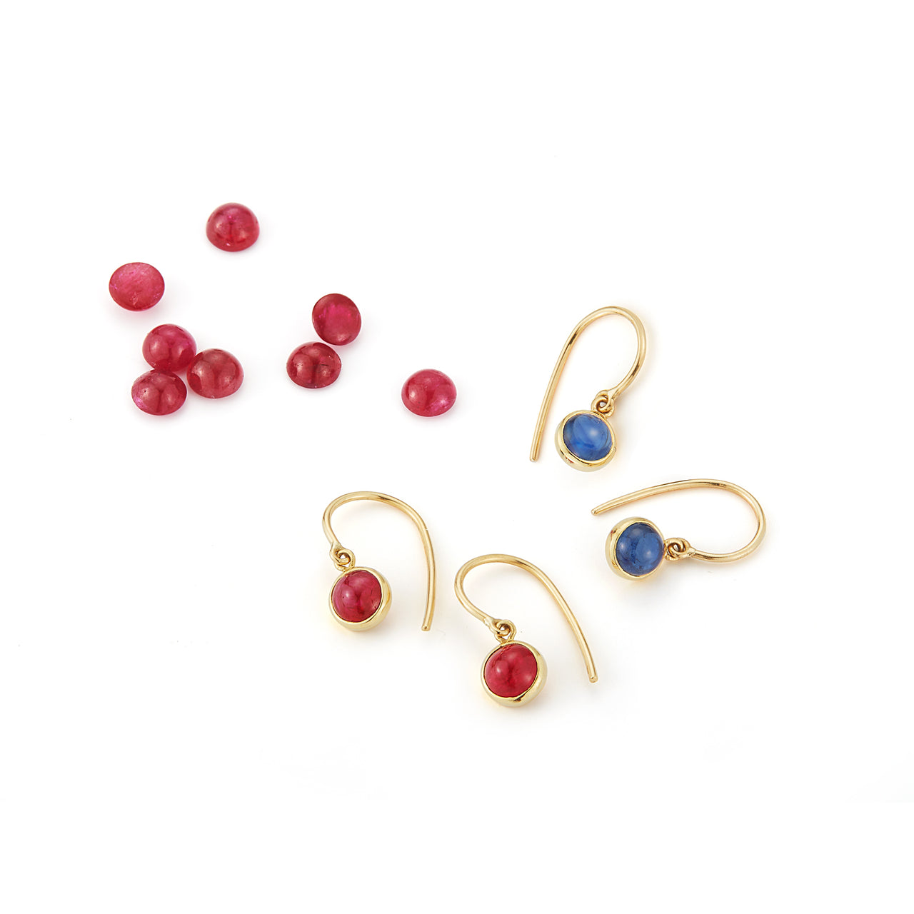 Ruby Cabochon Earrings