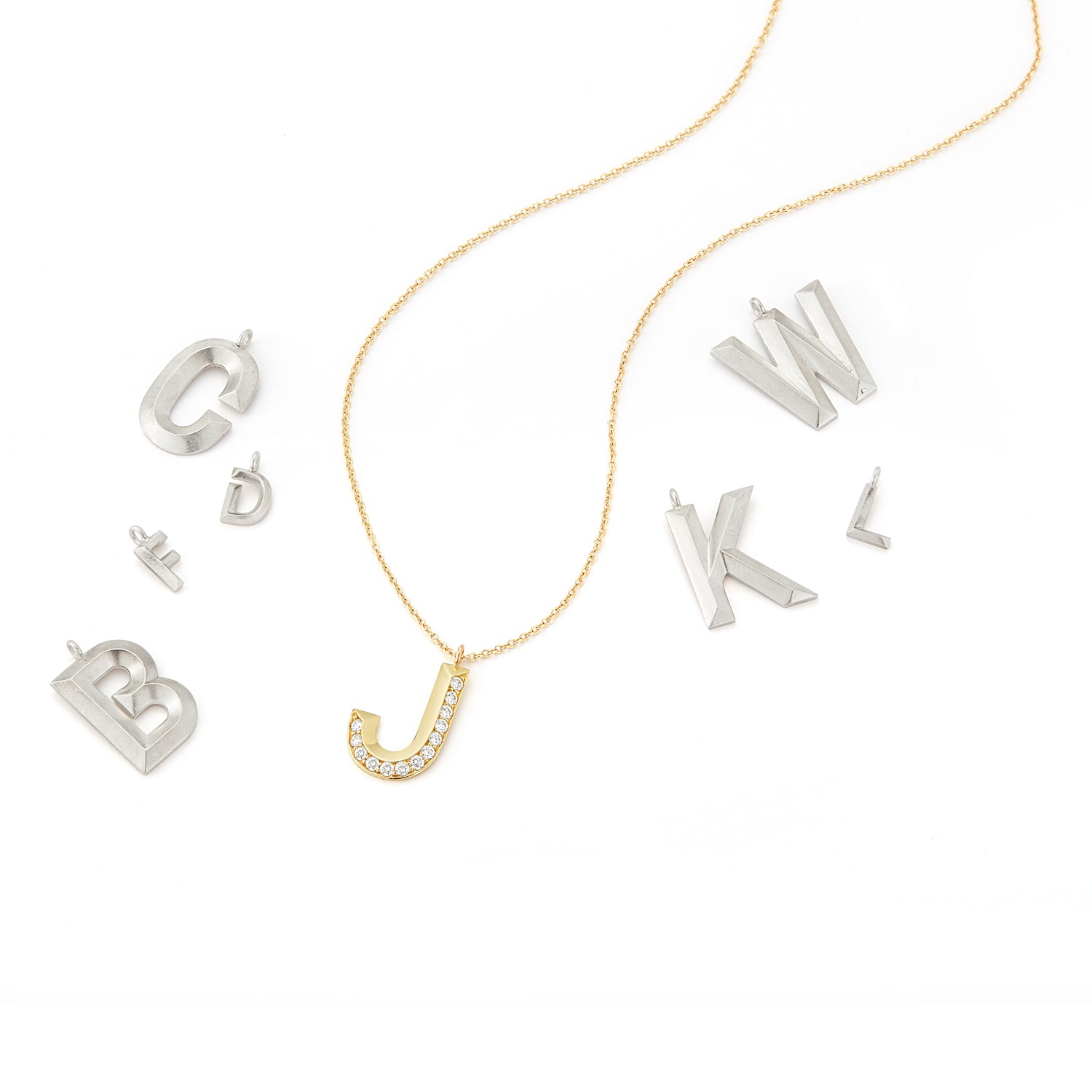 Diamond Letter Necklace – Finn