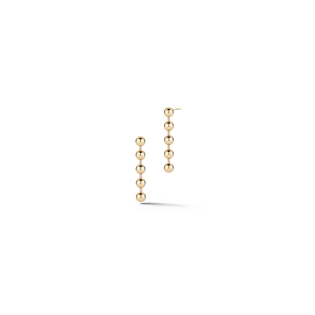 everyday short 14k yellow gold ball chain dangle earrings by finn by candice pool neistat