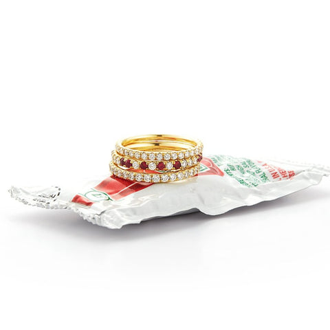 Finn unique Speckled Diamond and Ruby Eternity Band - Finn by Candice Pool Neistat