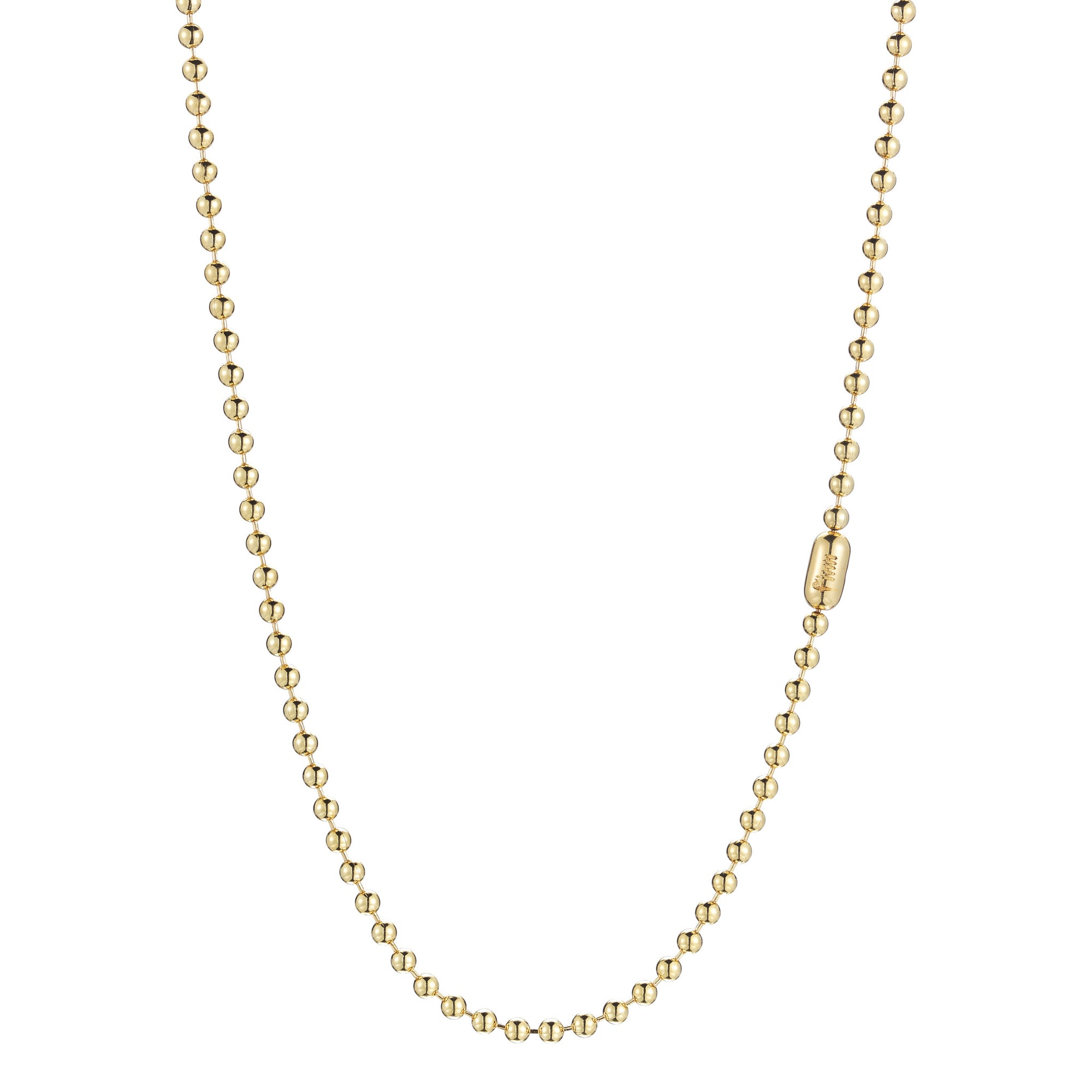 solid everyday 14k gold ball chain necklace by finn by candice pool neistat 