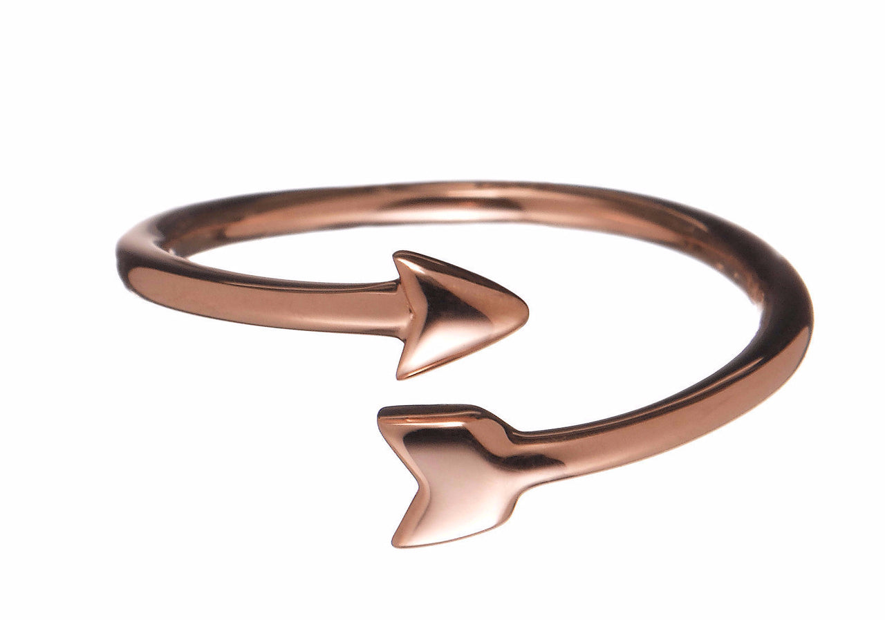 everyday dainty 18k rose gold arrow ring by finn by candice pool neistat