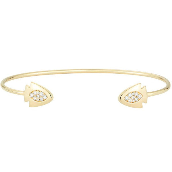 18k gold diamond arrowhead bangle bracelet - Finn by Candice Pool Neistat