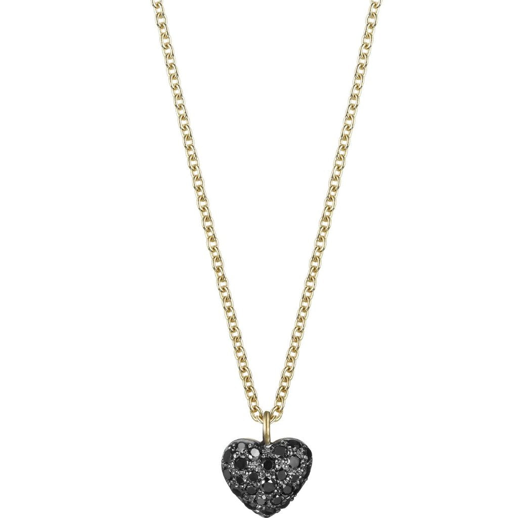 black diamond heart necklace finn jewelry