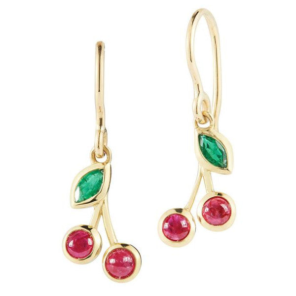 ruby cherry earrings in gold finn jewelry