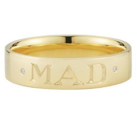 custom engraved gold band ring finn jewelry