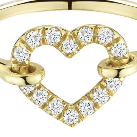 unique open diamond heart 18k ring by finn by candice pool neistat