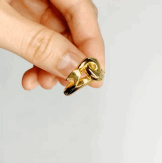 big statement cocktail arrow ring in 18k gold by finn by candice pool neistat
