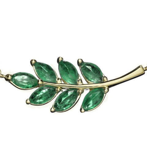 Emerald Leaf Necklace - Finn