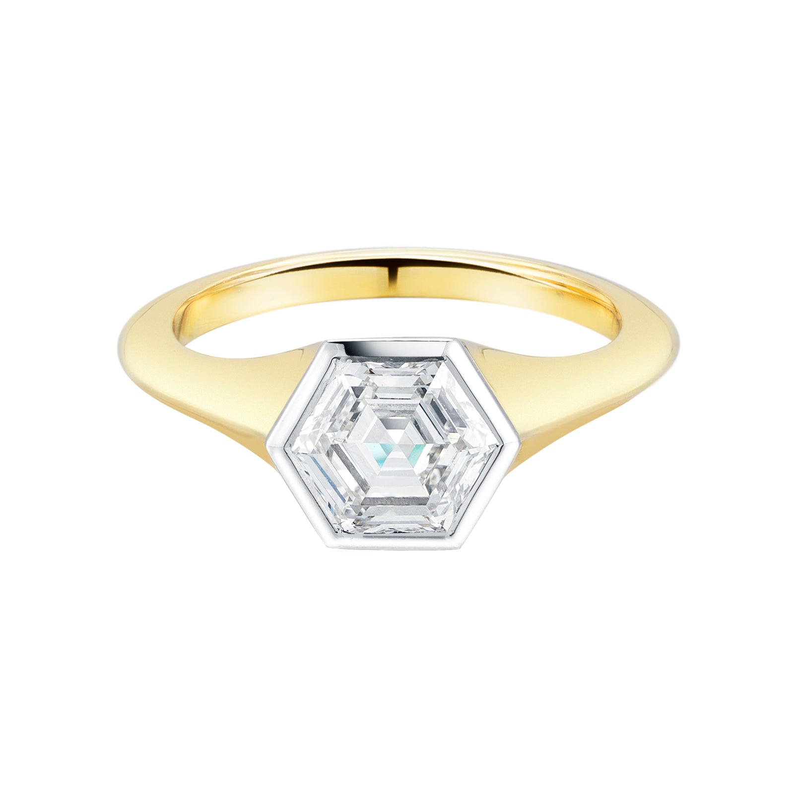 Custom Hexagon Diamond Engagement Ring - Finn by Candice Pool Neistat