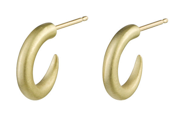 funky modern horn earrings in 18k solid gold by finn by candice pool neistat