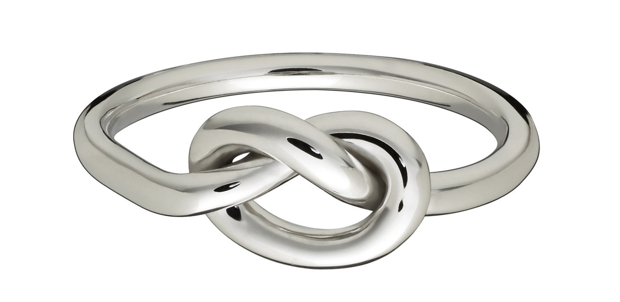 classic everyday 18k white gold love knot ring by finn by candice pool neistat