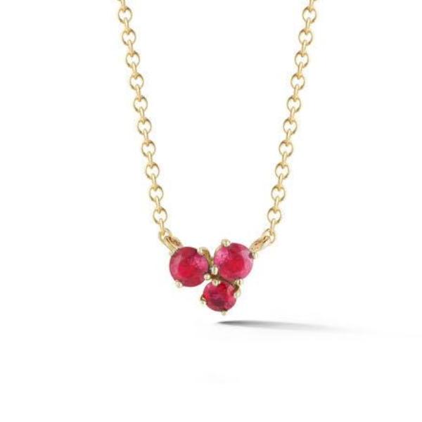 RUBY CLUSTER NECKLACE