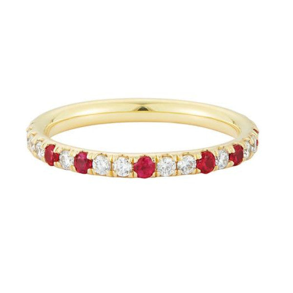 Finn unique Speckled Diamond and Ruby Eternity Band - Finn by Candice Pool Neistat