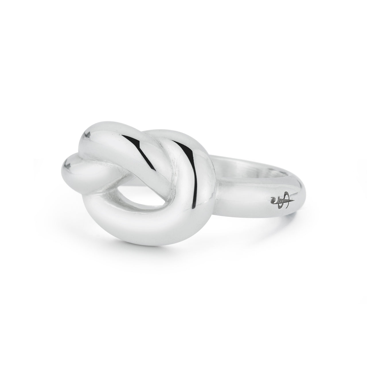 high polished solid sterling silver cocktail statement love knot ring by finn by candice pool neistat