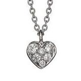 18k white gold tiny little diamond heart pendant by finn by candice pool neistat