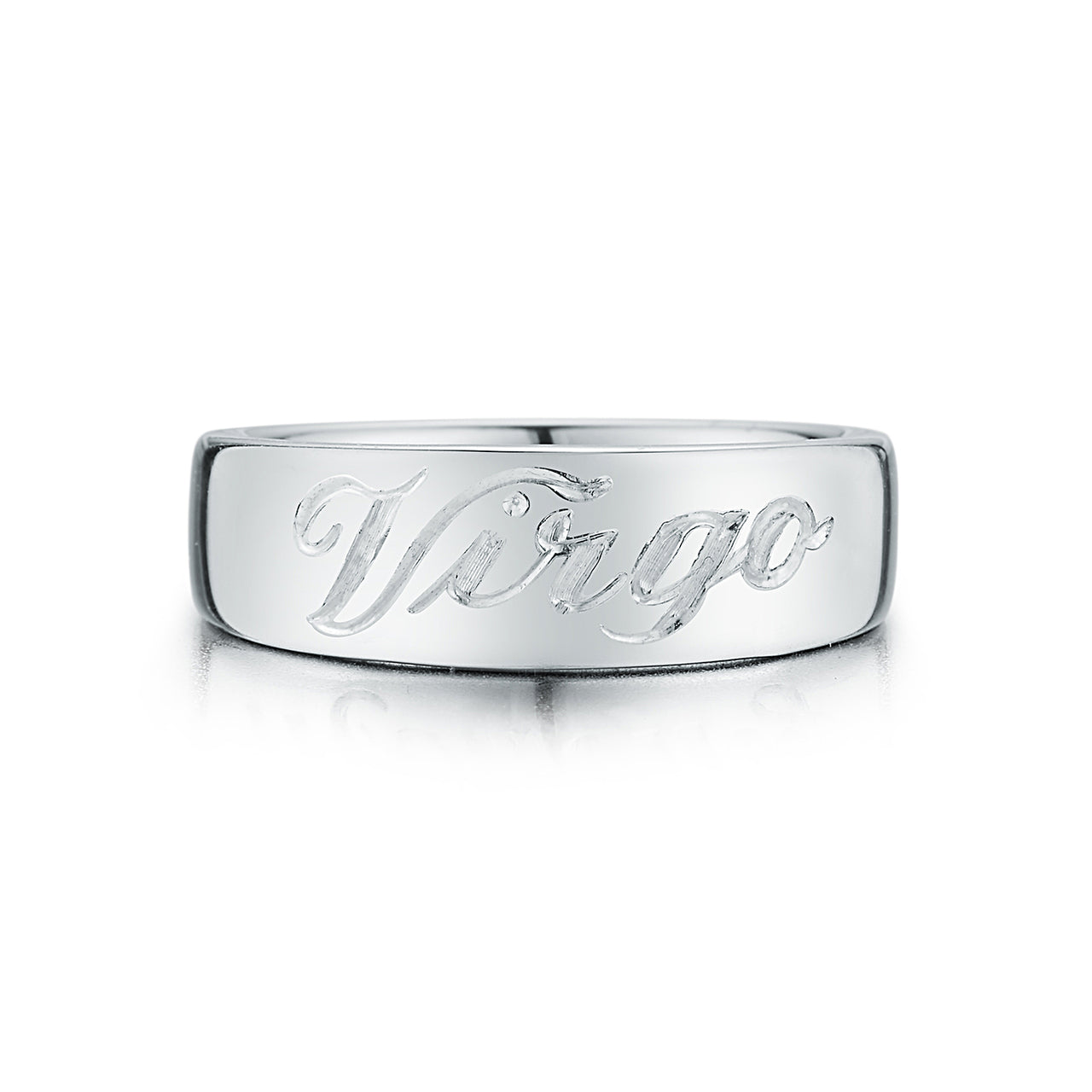 Italian Silver Personalized 5mm Band Ring - QVC.com