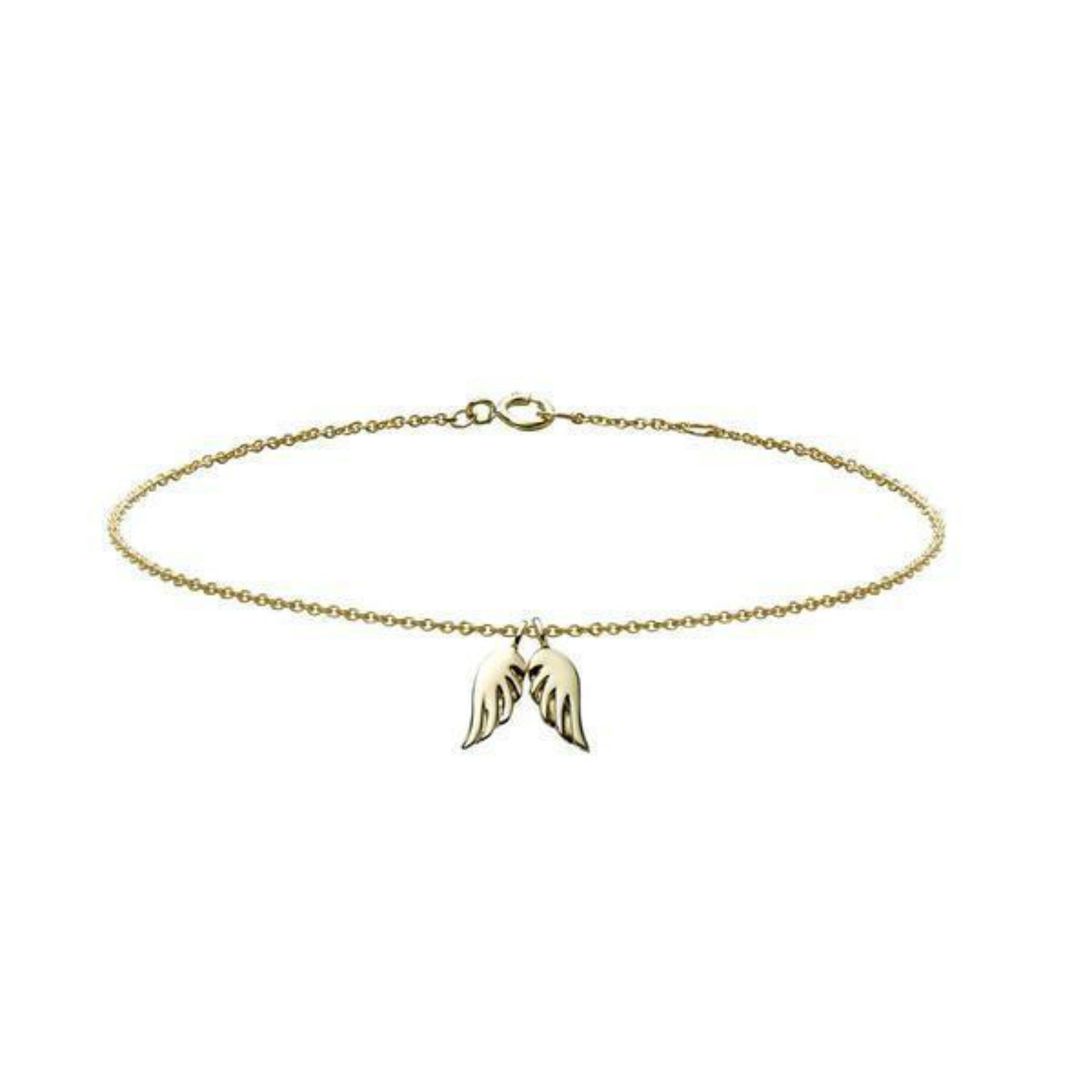 18k gold angel wings charm bracelet by Finn by Candice Pool Neistat 