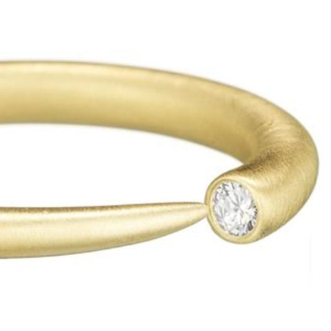 unique skinny 18k gold horn ring with diamond by finn by candice pool neistat
