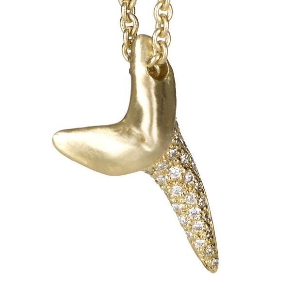 PAVE SHARK TOOTH NECKLACE